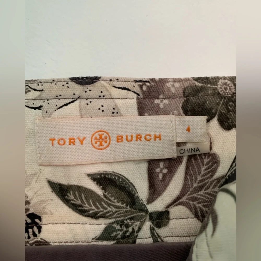 Tory Burch Ivory Wisteria Zip Up Dress - size 4 - Picture 6 of 7